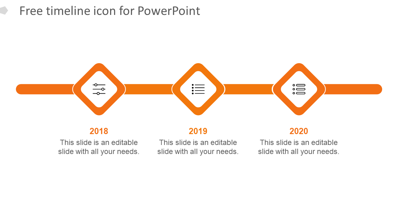 Free timeline icon for powerpoint-3-orange